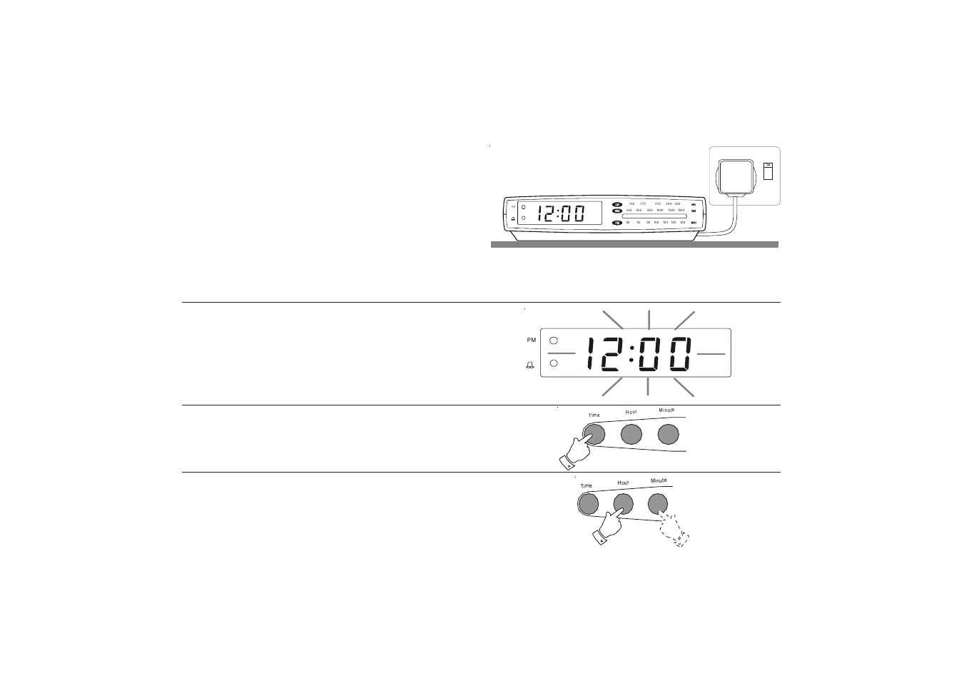 Switching on and setting the time | Roberts Radio CR9920 User Manual | Page 4 / 12