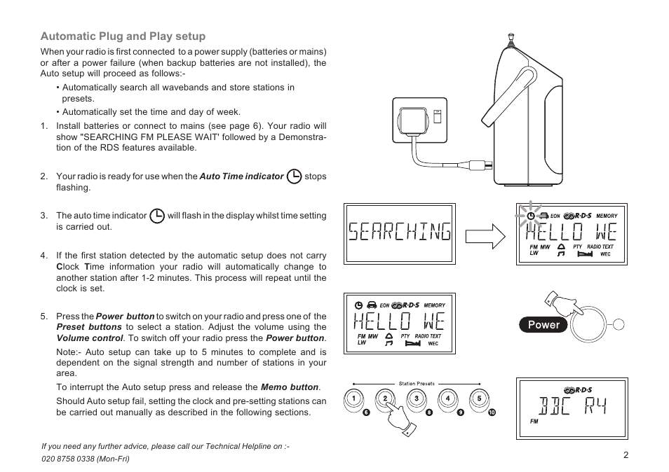 Automatic plug and play setup | Roberts Radio R9929 User Manual | Page 3 / 24