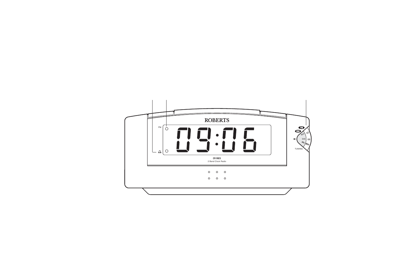 Controls (front) | Roberts Radio CR9923 User Manual | Page 3 / 12
