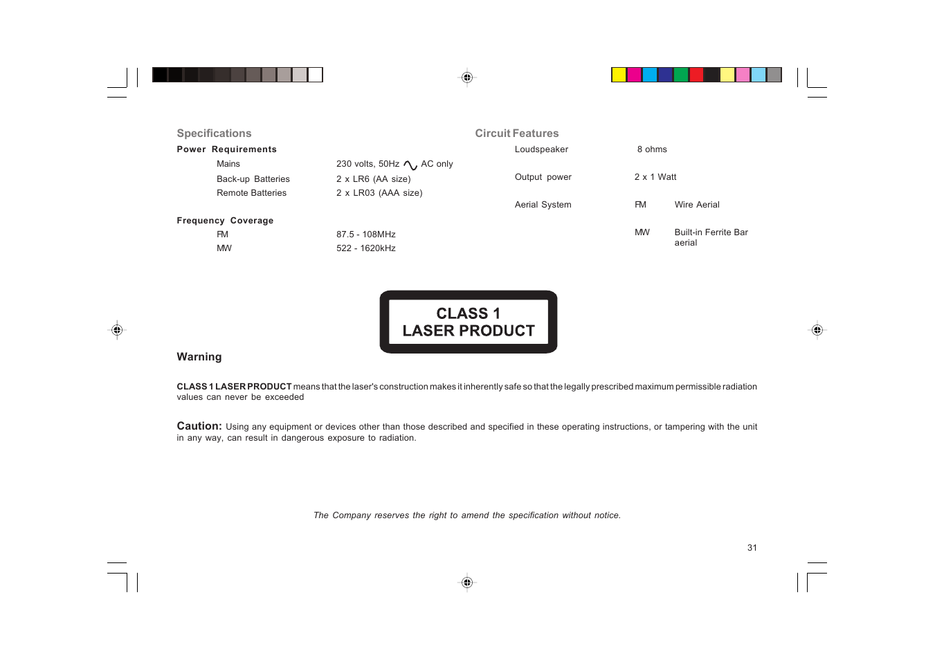 Roberts Radio CR9937 User Manual | Page 33 / 35