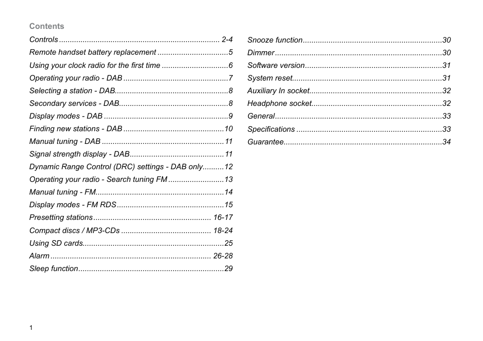 Roberts Radio CRD-36 User Manual | Page 2 / 36