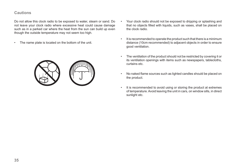 Cautions | Roberts Radio CRD-42 User Manual | Page 36 / 40