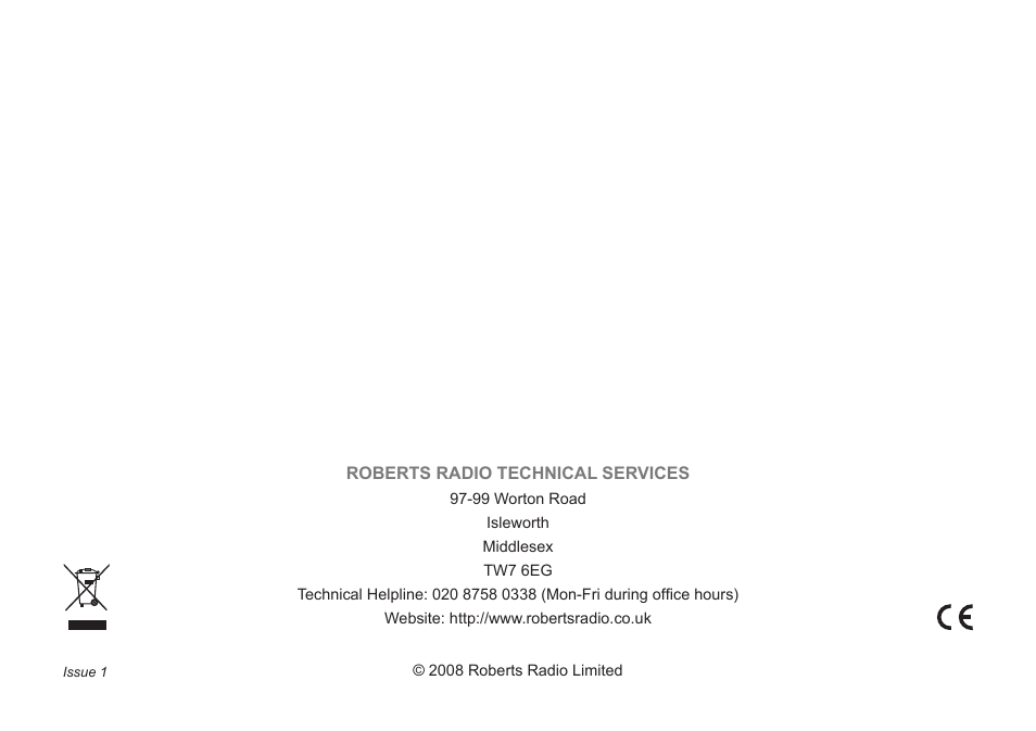 Roberts Radio CRD-42 User Manual | Page 40 / 40
