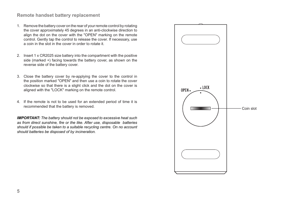 5remote handset battery replacement | Roberts Radio CRD-42 User Manual | Page 6 / 40