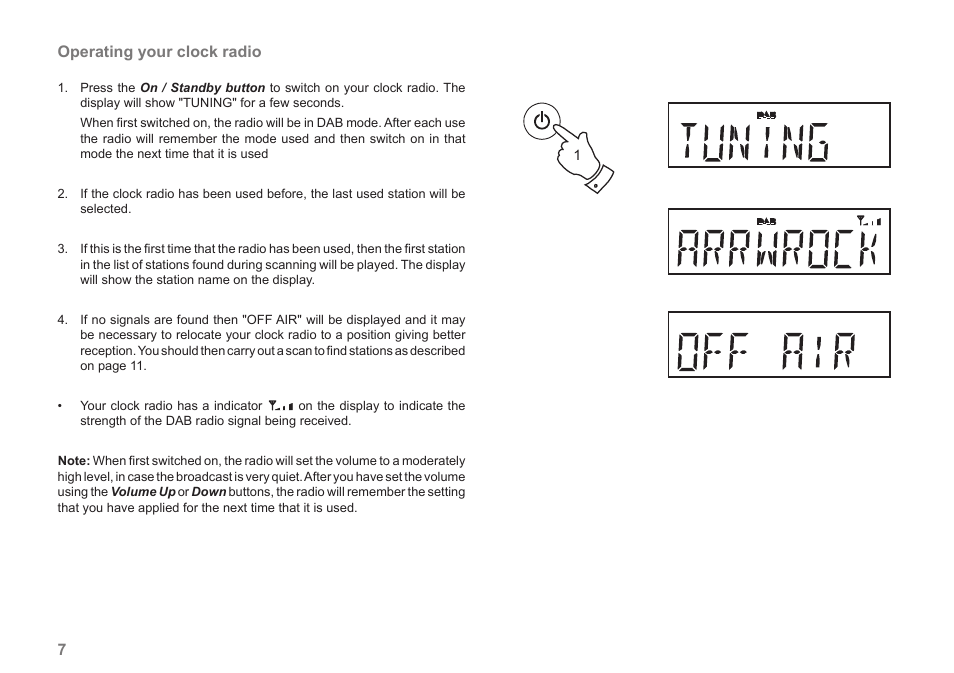 7operating your clock radio | Roberts Radio CRD-42 User Manual | Page 8 / 40
