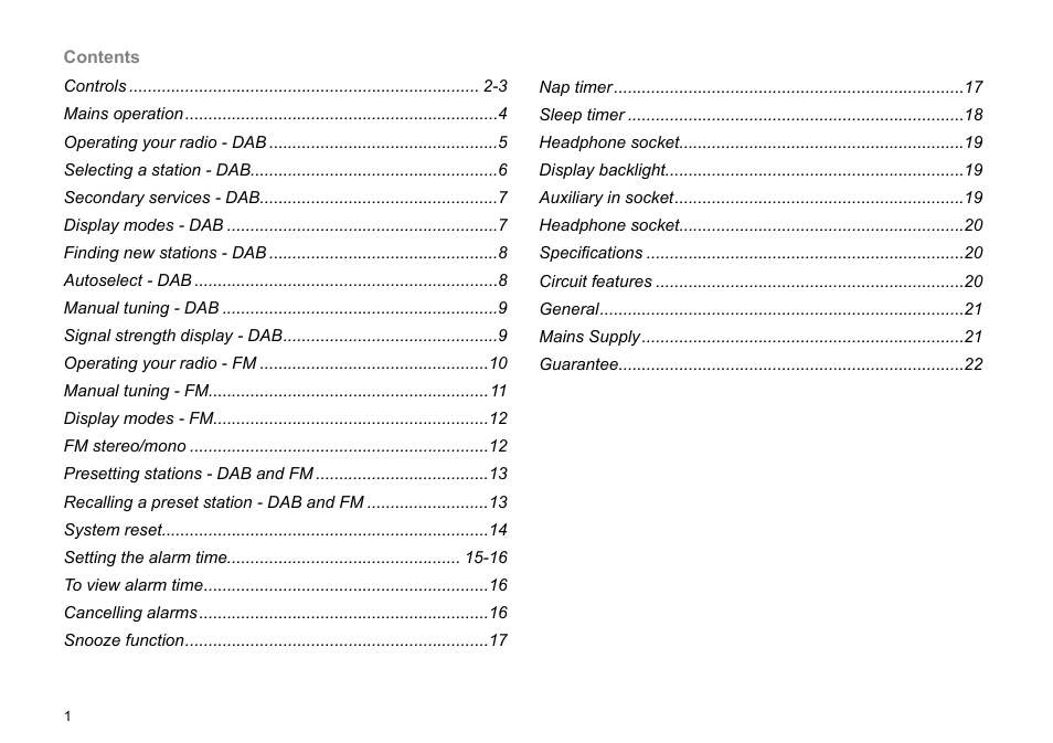 Roberts Radio Digital Radio with Dual Alarms CRD-29 User Manual | Page 2 / 24