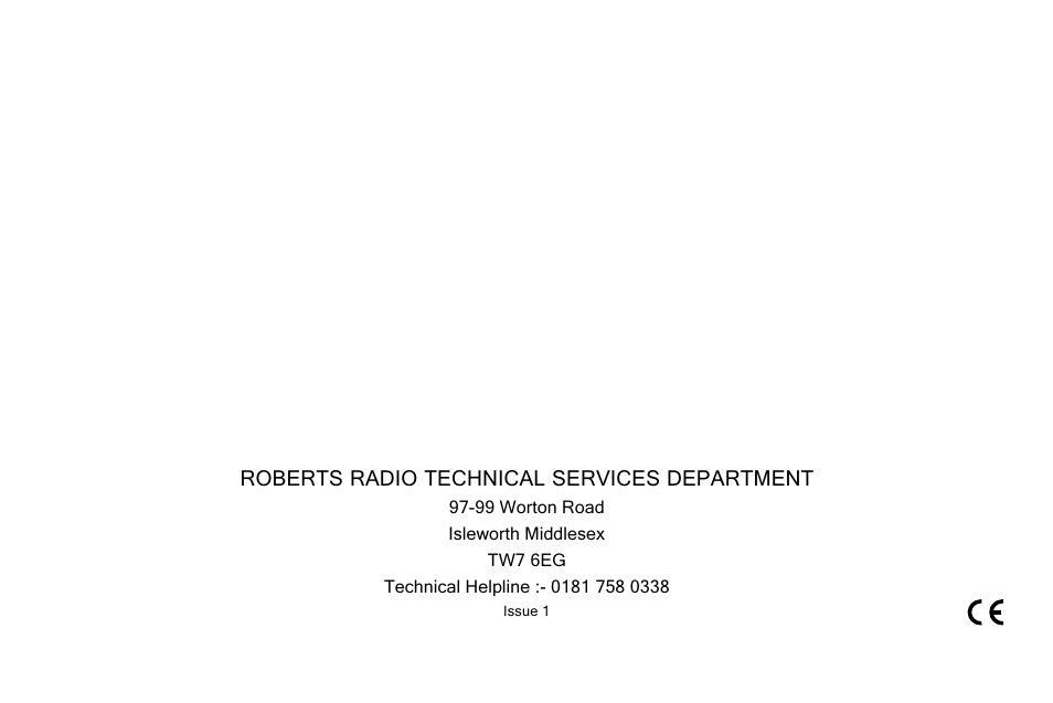 Roberts Radio CD965 User Manual | Page 12 / 12