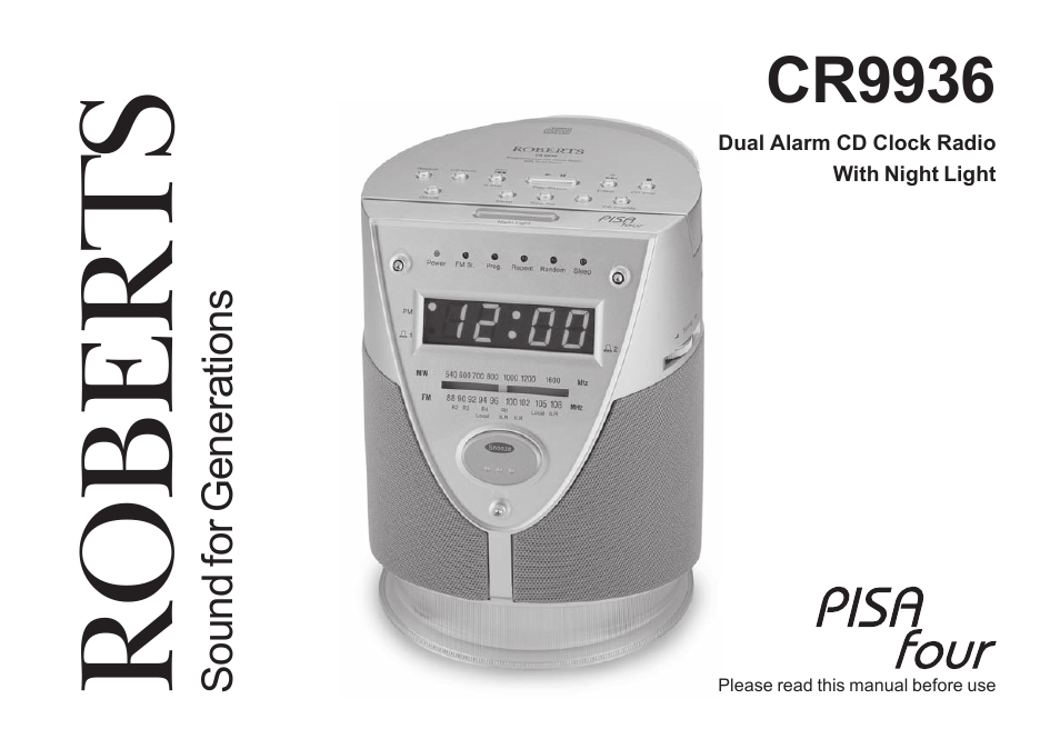 Roberts Radio CR9936 User Manual | 24 pages