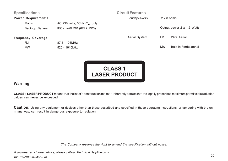 Roberts Radio CR9936 User Manual | Page 21 / 24