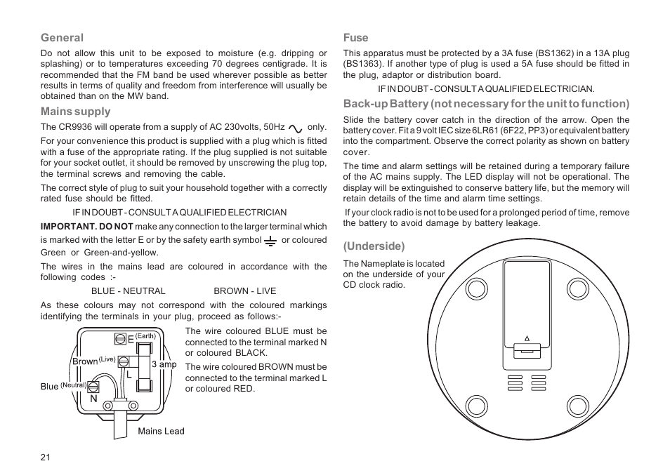 Roberts Radio CR9936 User Manual | Page 22 / 24