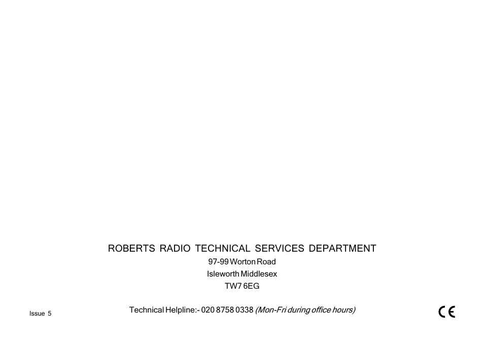 Roberts Radio R737 User Manual | Page 12 / 12