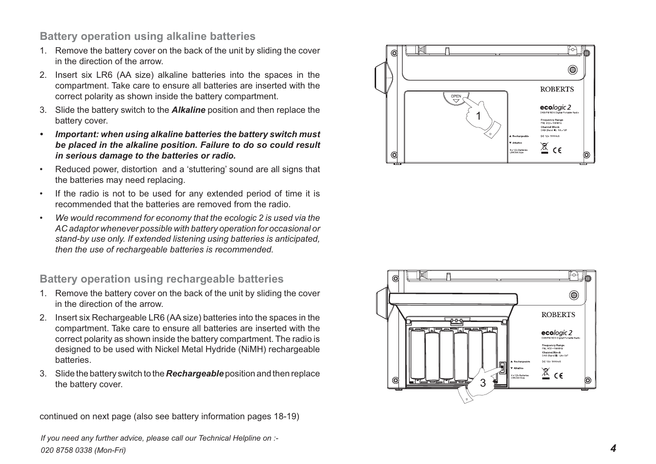 Roberts Radio ecologic 2 User Manual | Page 5 / 28
