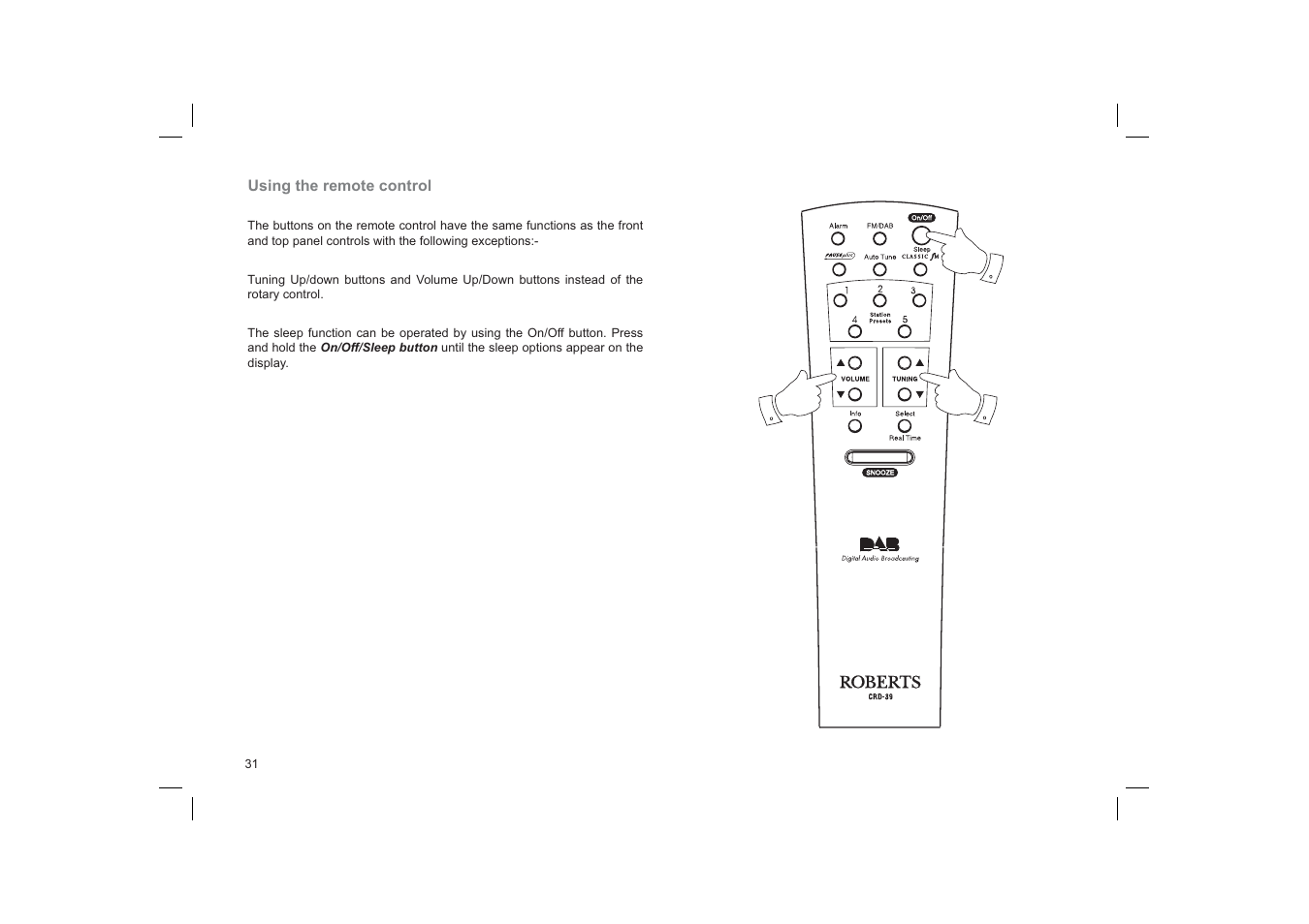 Roberts Radio CRD-39 User Manual | Page 32 / 36