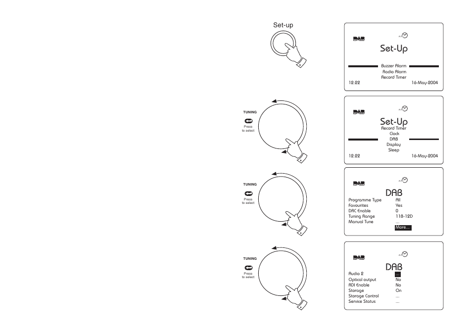 Set-up, Pause plus storage settings - dab | Roberts Radio RD-1 User Manual | Page 14 / 56