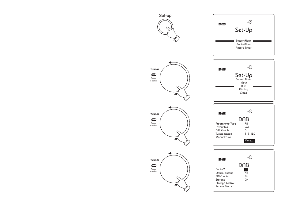 Set-up, Pause plus storage settings - dab (cont.) | Roberts Radio RD-1 User Manual | Page 16 / 56