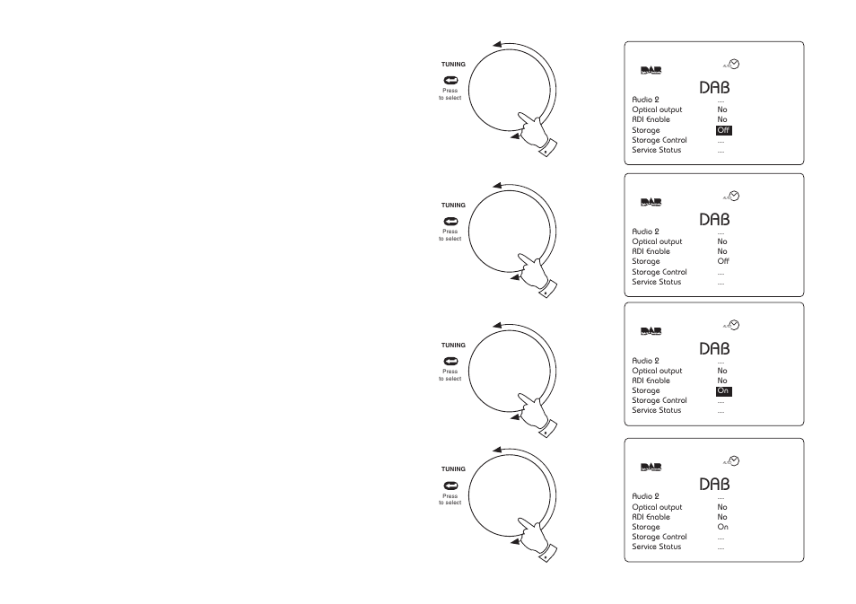 Pause plus storage settings - dab (cont.) | Roberts Radio RD-1 User Manual | Page 17 / 56