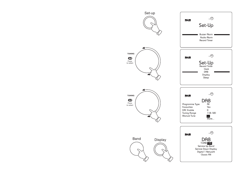 Set-up, 2set-up, 5dab | Manual tuning - dab | Roberts Radio RD-1 User Manual | Page 25 / 56