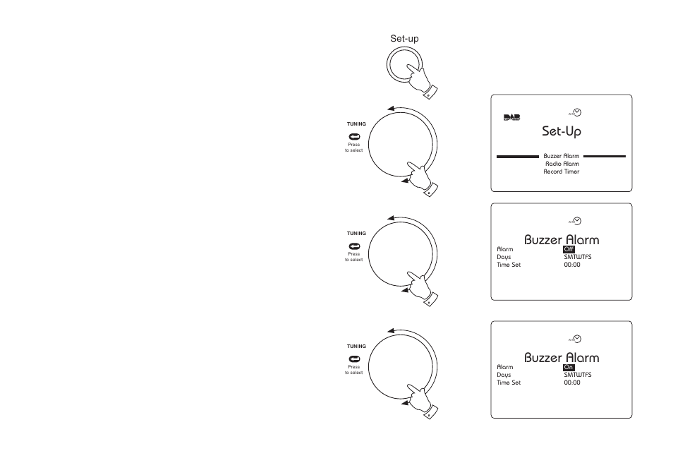 Set-up, Alarms, Buzzer alarm | Roberts Radio RD-1 User Manual | Page 39 / 56