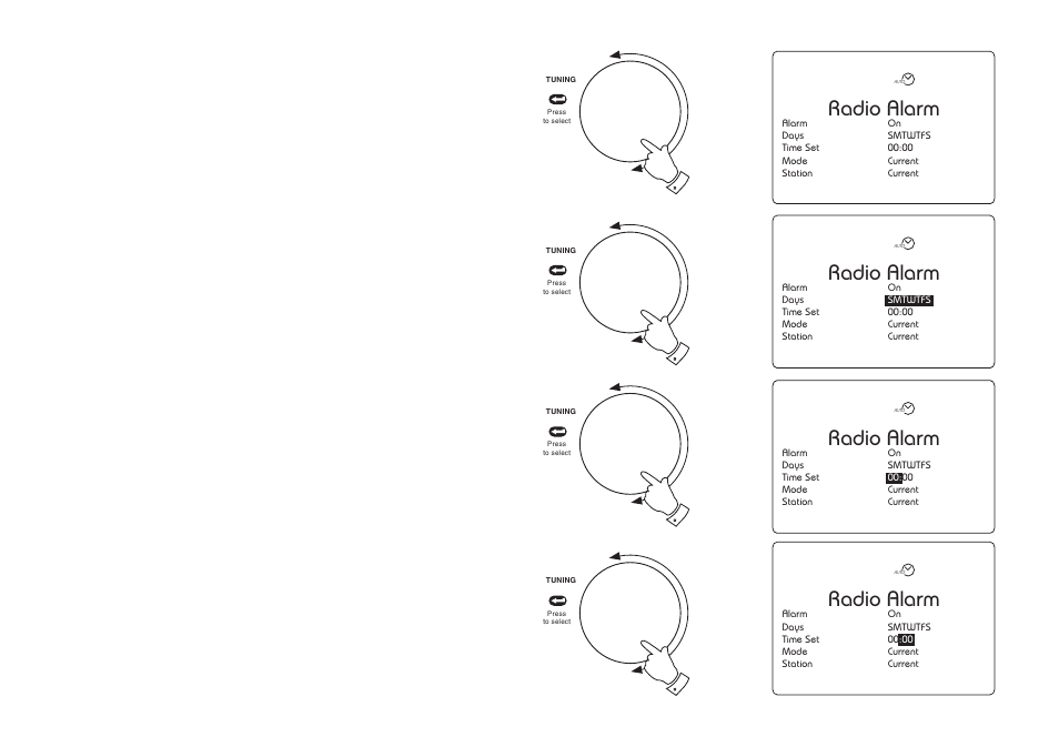 Radio alarm, Radio alarm cont | Roberts Radio RD-1 User Manual | Page 42 / 56