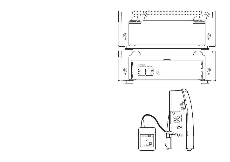 Battery operation, Using the ac adaptor | Roberts Radio RD-1 User Manual | Page 6 / 56