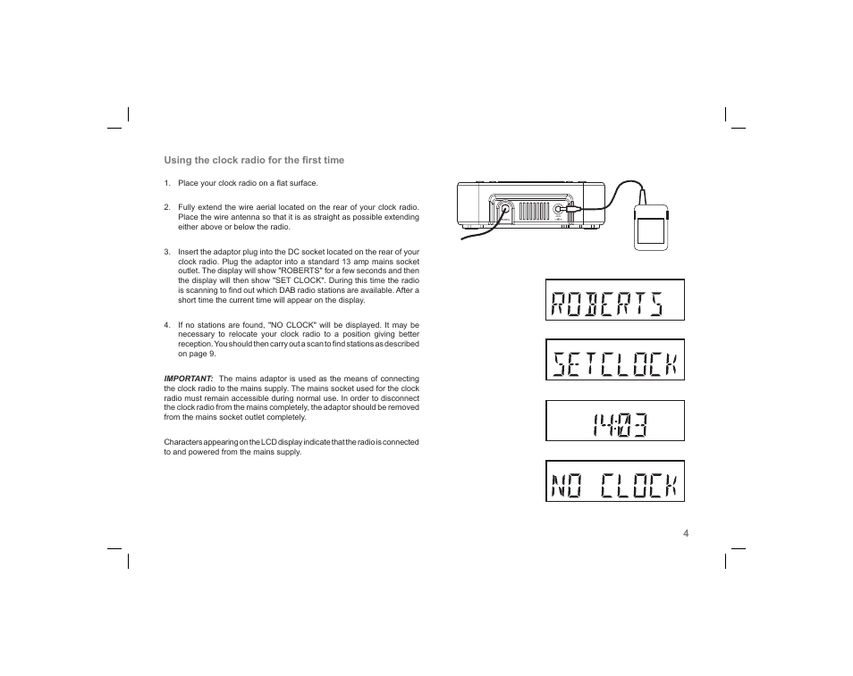 Dc 6v 800ma | Roberts Radio ecologic 5 User Manual | Page 5 / 36