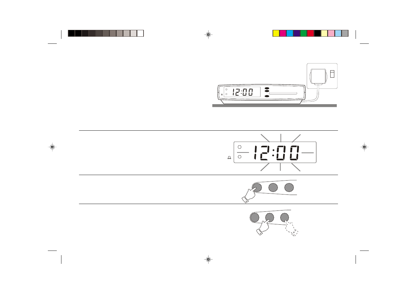 Switching on and setting the time | Roberts Radio CR9901 User Manual | Page 4 / 12