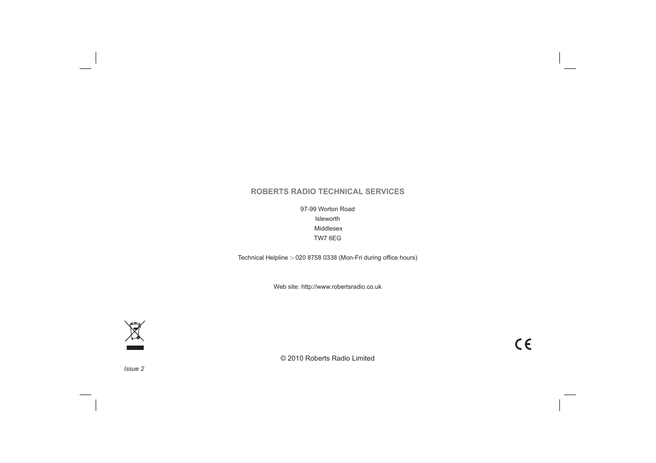 Roberts Radio SOUND66 User Manual | Page 44 / 44