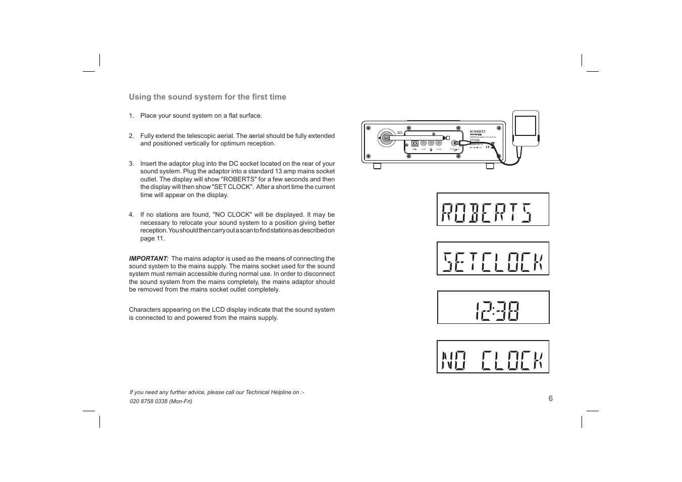 Roberts Radio SOUND66 User Manual | Page 7 / 44