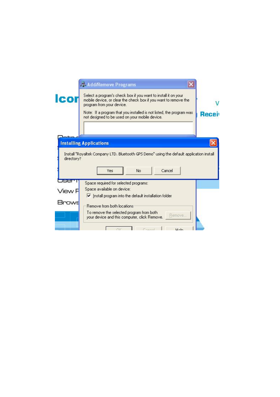 Install pda software application | RoyalTek RBT-2300 User Manual | Page 19 / 57