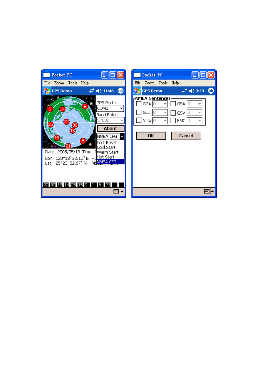 Nmea configuration, About | RoyalTek RBT-2300 User Manual | Page 27 / 57