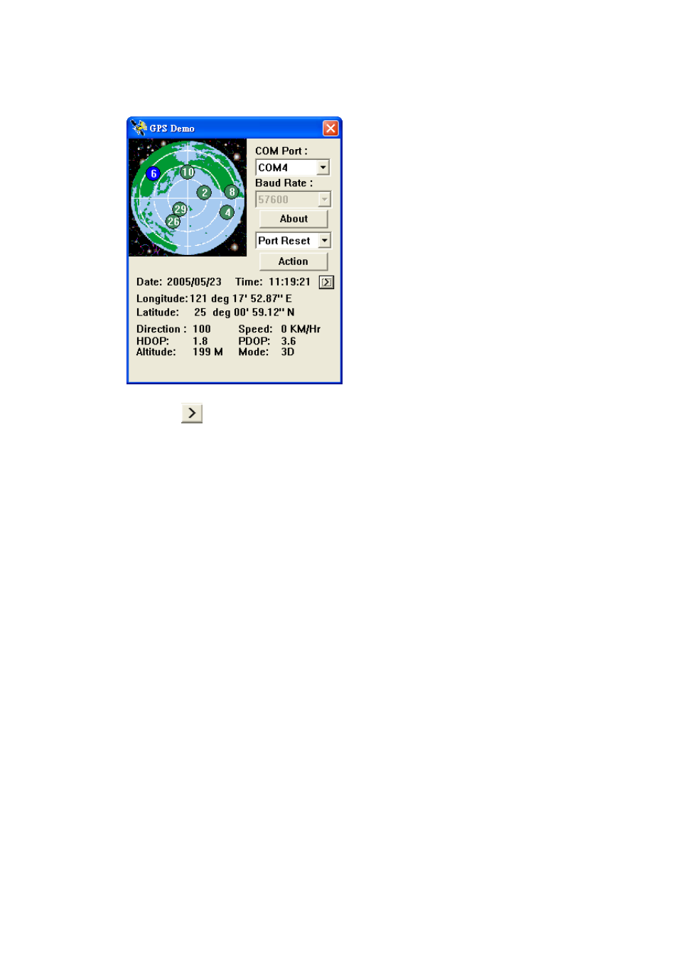 Next screen | RoyalTek RBT-2300 User Manual | Page 32 / 57