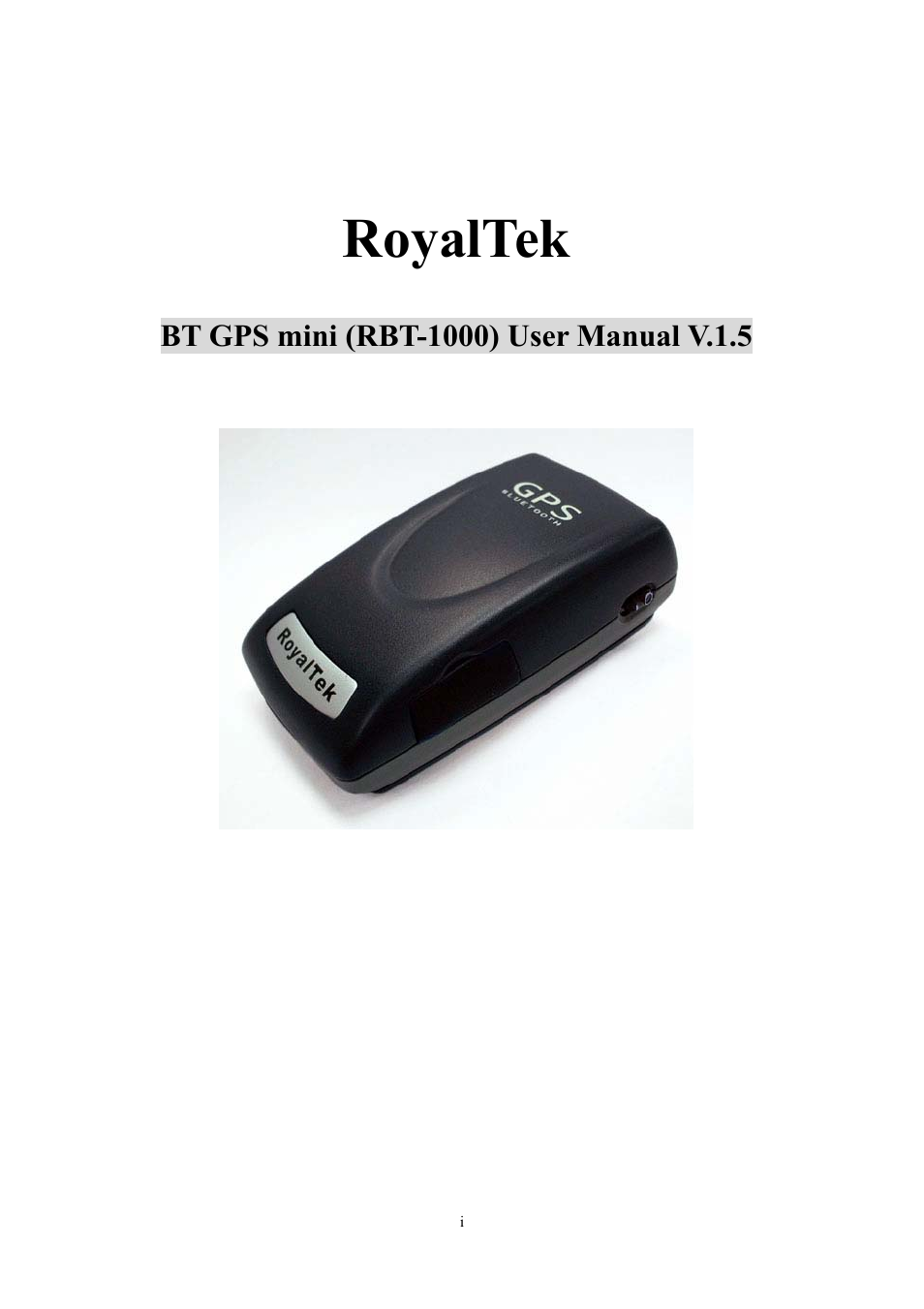 RoyalTek RBT-1000 User Manual | 48 pages