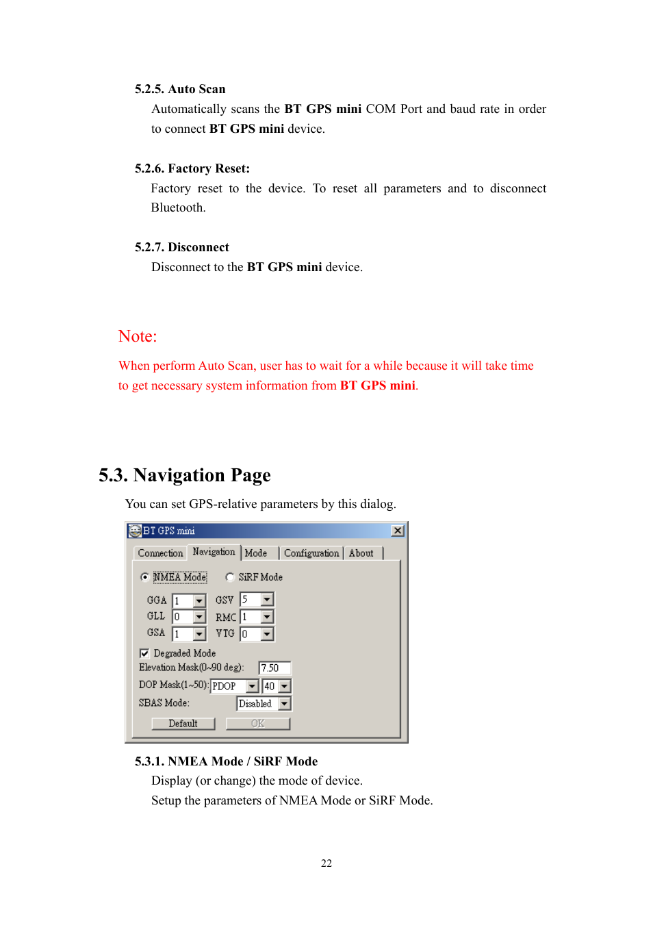 Navigation page | RoyalTek RBT-1000 User Manual | Page 27 / 48