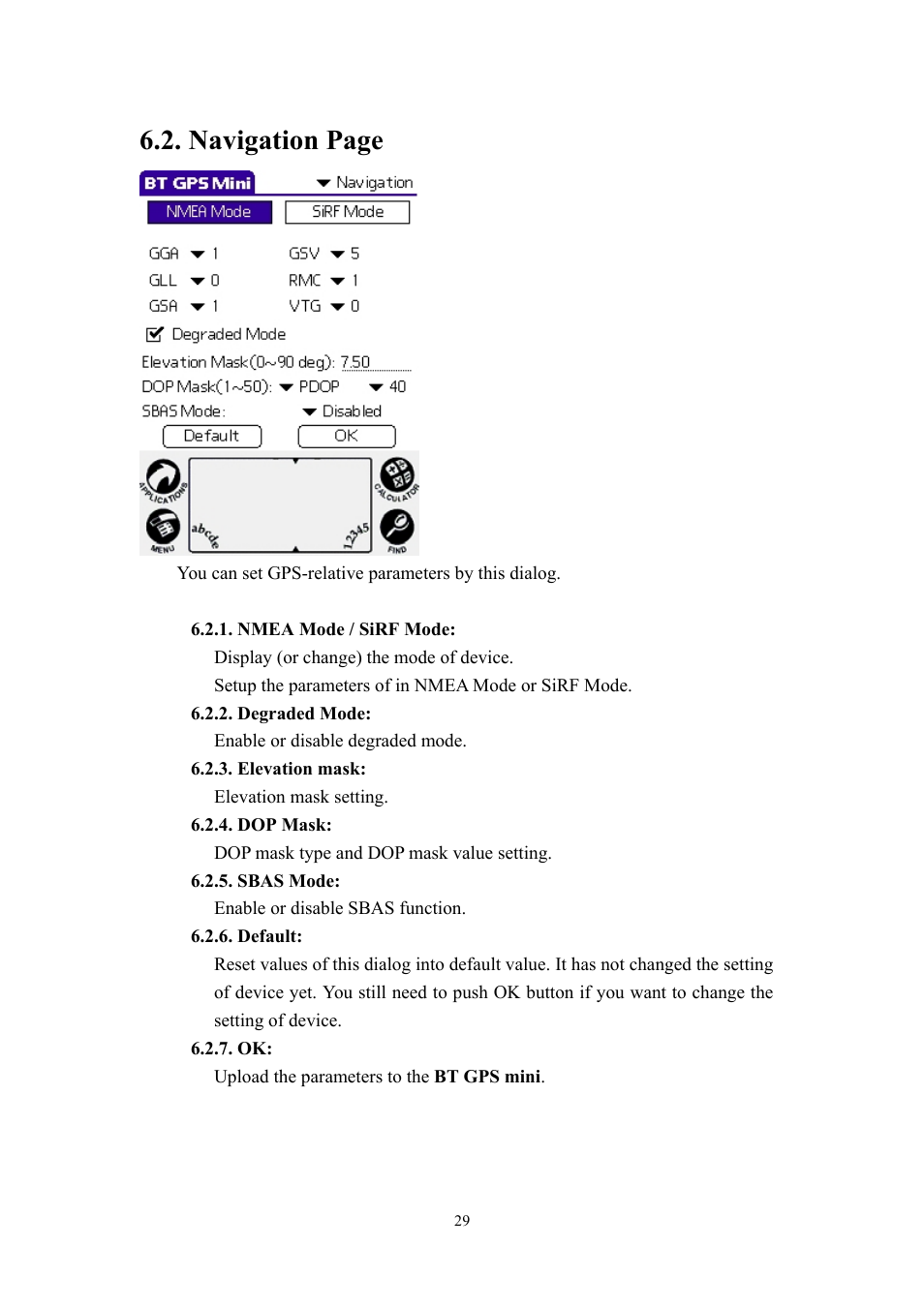 Navigation page | RoyalTek RBT-1000 User Manual | Page 34 / 48