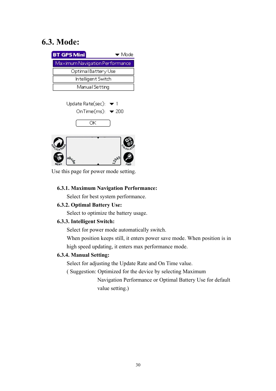 Mode | RoyalTek RBT-1000 User Manual | Page 35 / 48