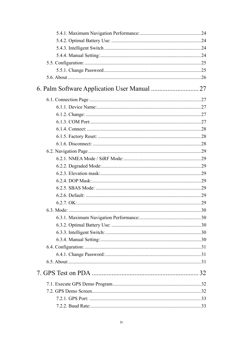 Palm software application user manual, Gps test on pda | RoyalTek RBT-1000 User Manual | Page 4 / 48