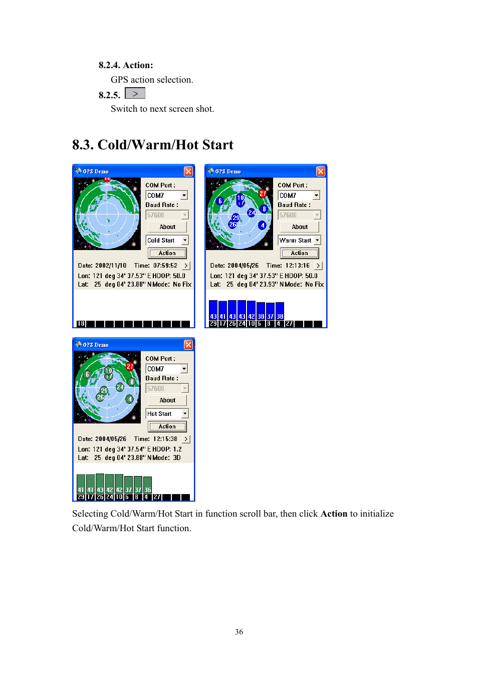 Cold/warm/hot start | RoyalTek RBT-1000 User Manual | Page 41 / 48