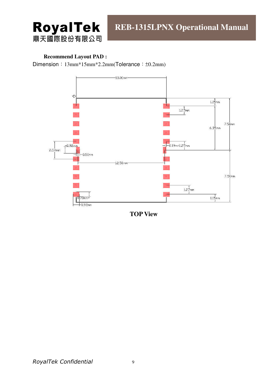 Reb-1315lpnx operational manual | RoyalTek REB-1315LPNX User Manual | Page 9 / 23