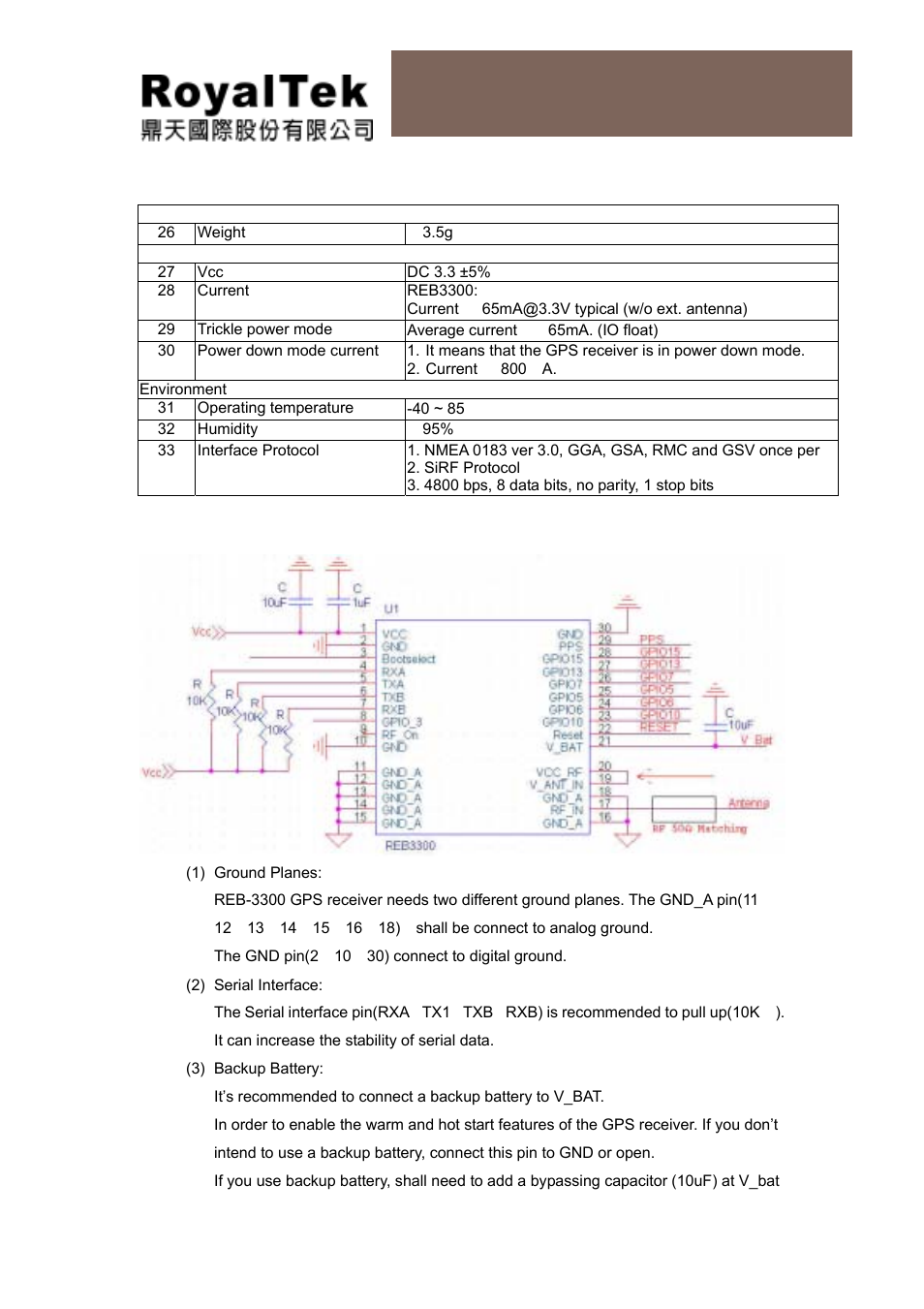 Reb-3300 operational manual | RoyalTek REB-3300 User Manual | Page 7 / 22