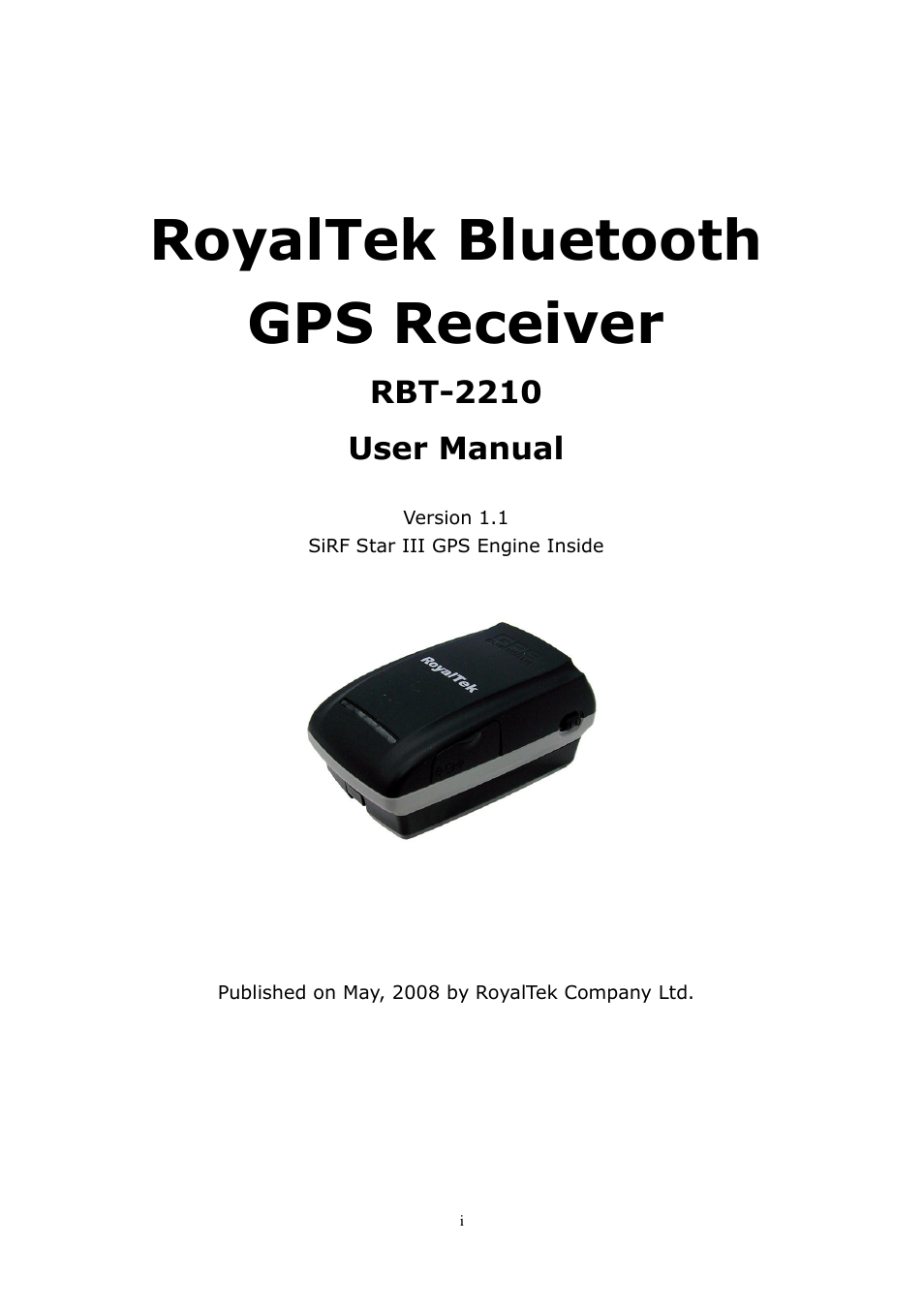 RoyalTek RBT-2210 User Manual | 28 pages