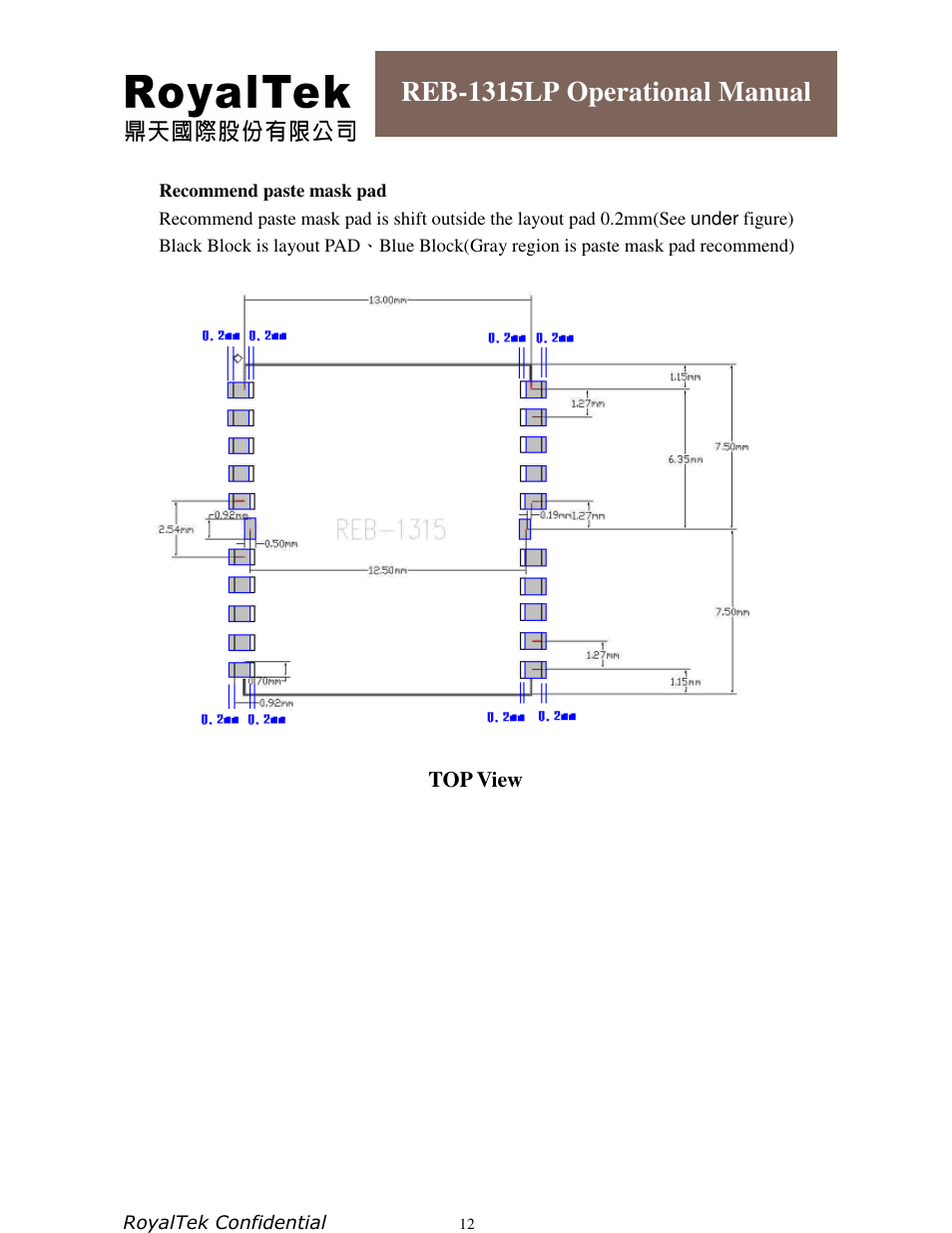 Reb-1315lp operational manual | RoyalTek REB-1315LP User Manual | Page 12 / 24