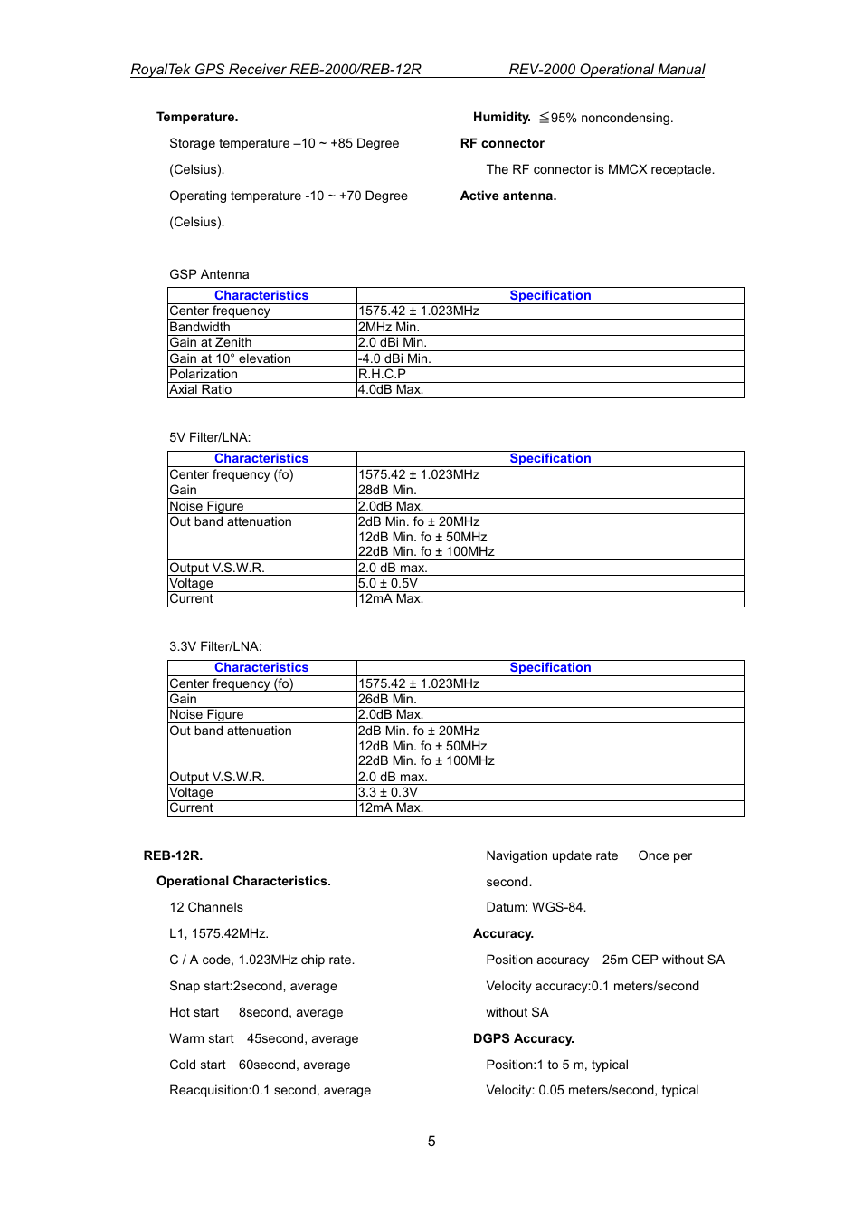 RoyalTek REV-2000 User Manual | Page 22 / 54