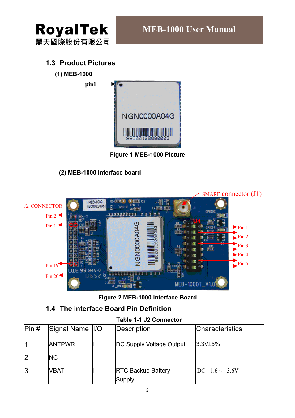 Meb-1000 user manual | RoyalTek MEB-1000 User Manual | Page 6 / 25