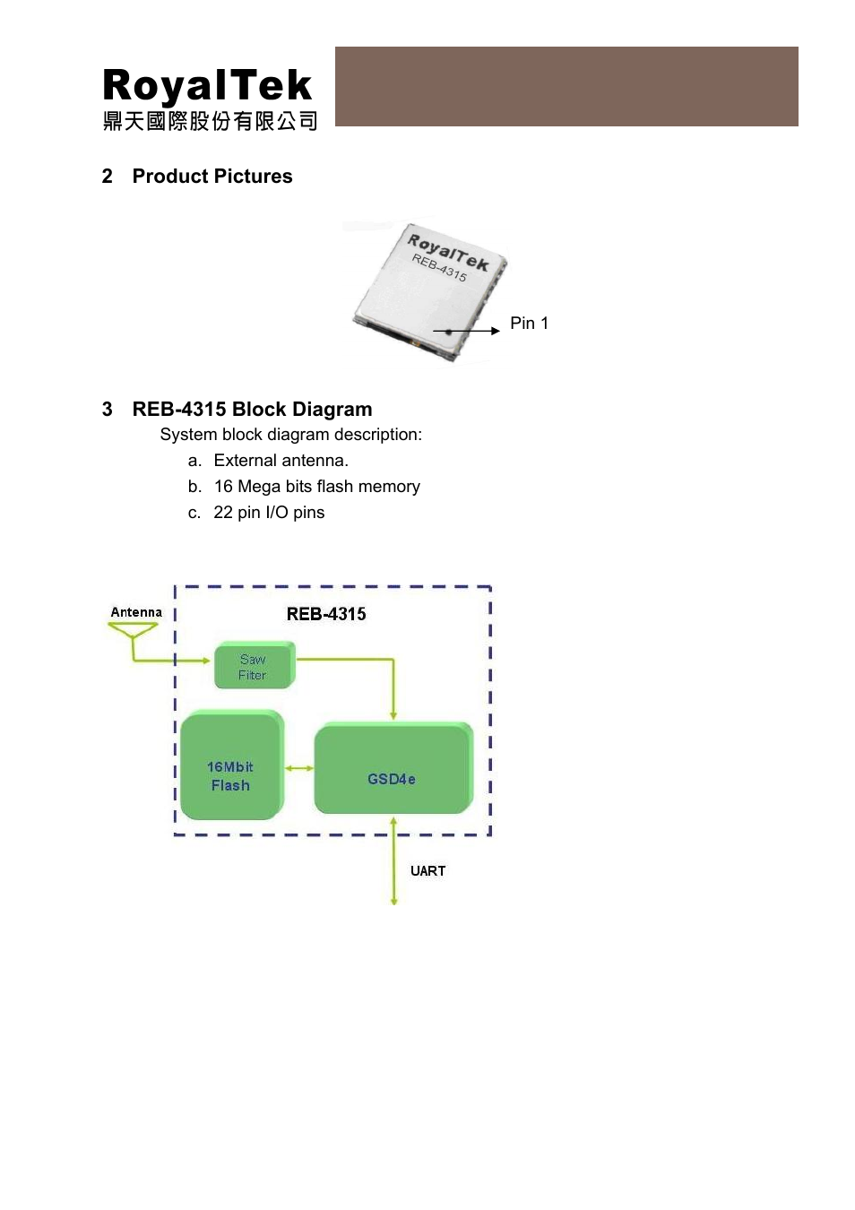 Reb-4315 operational manual | RoyalTek REB-4315 User Manual | Page 4 / 18