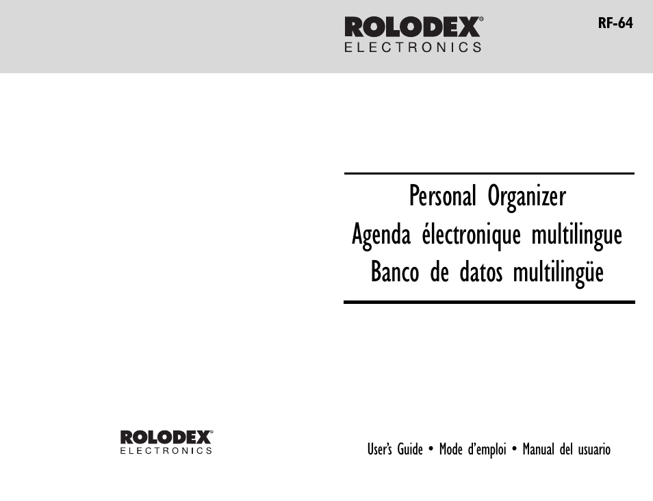 Rolodex RF-64 User Manual | 36 pages