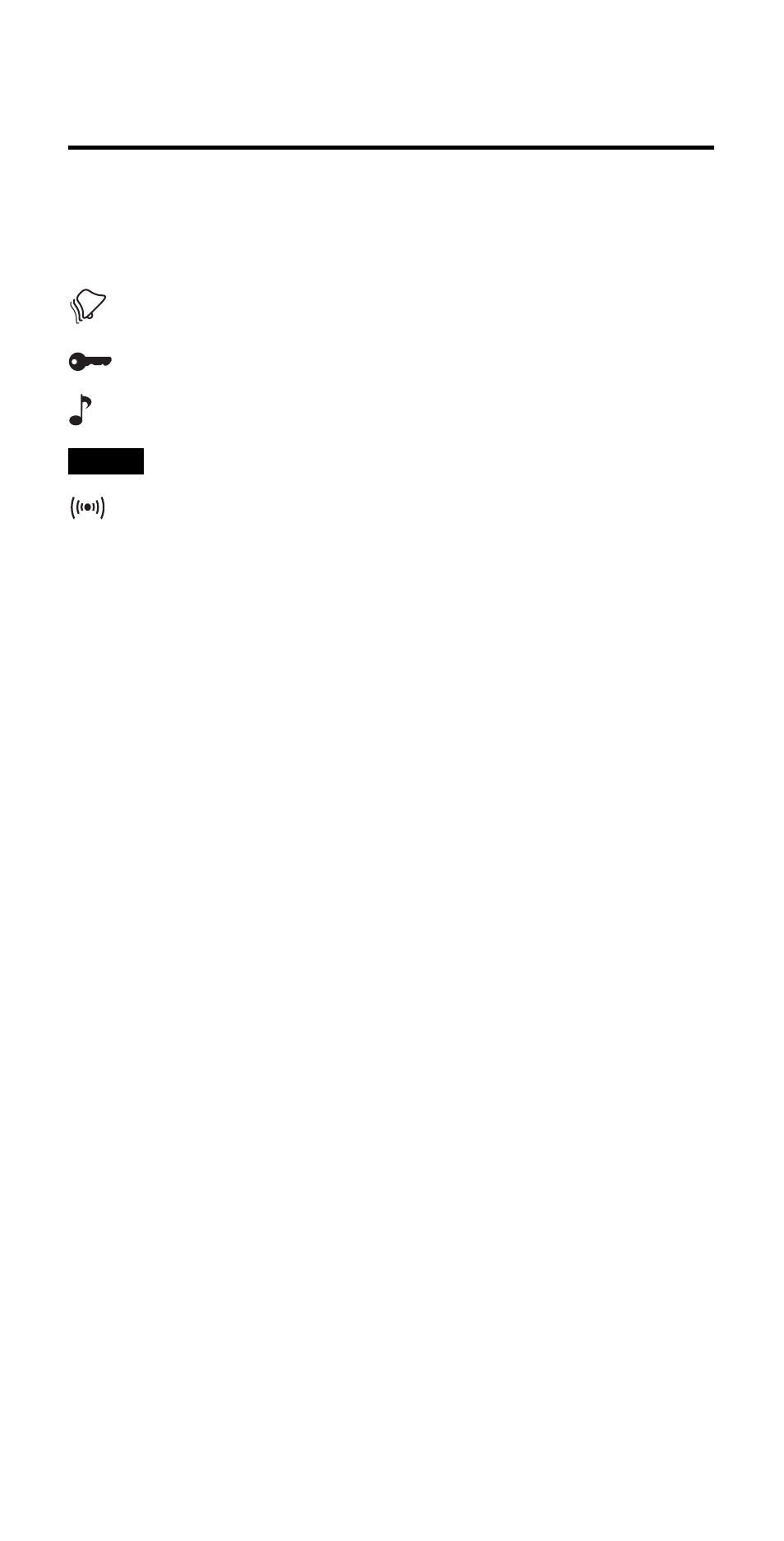 Screen icons, Key guide | Rolodex RF-6060 User Manual | Page 8 / 27