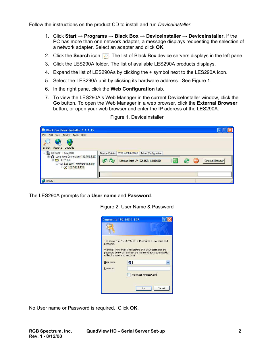 RGB Spectrum LES290A User Manual | Page 2 / 7