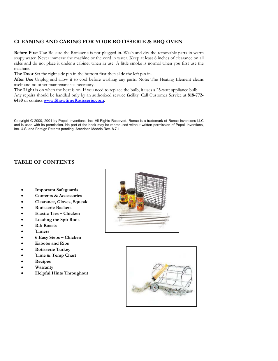 Ronco Oven User Manual | Page 5 / 27