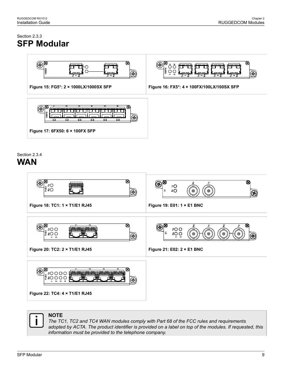 Sfp modular, 3 sfp modular, 4 wan | RuggedCom RX1512 User Manual | Page 15 / 48