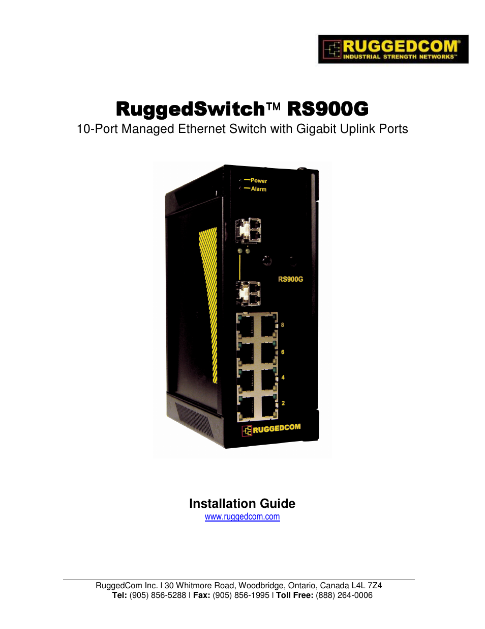 RuggedCom RS900G User Manual | 17 pages